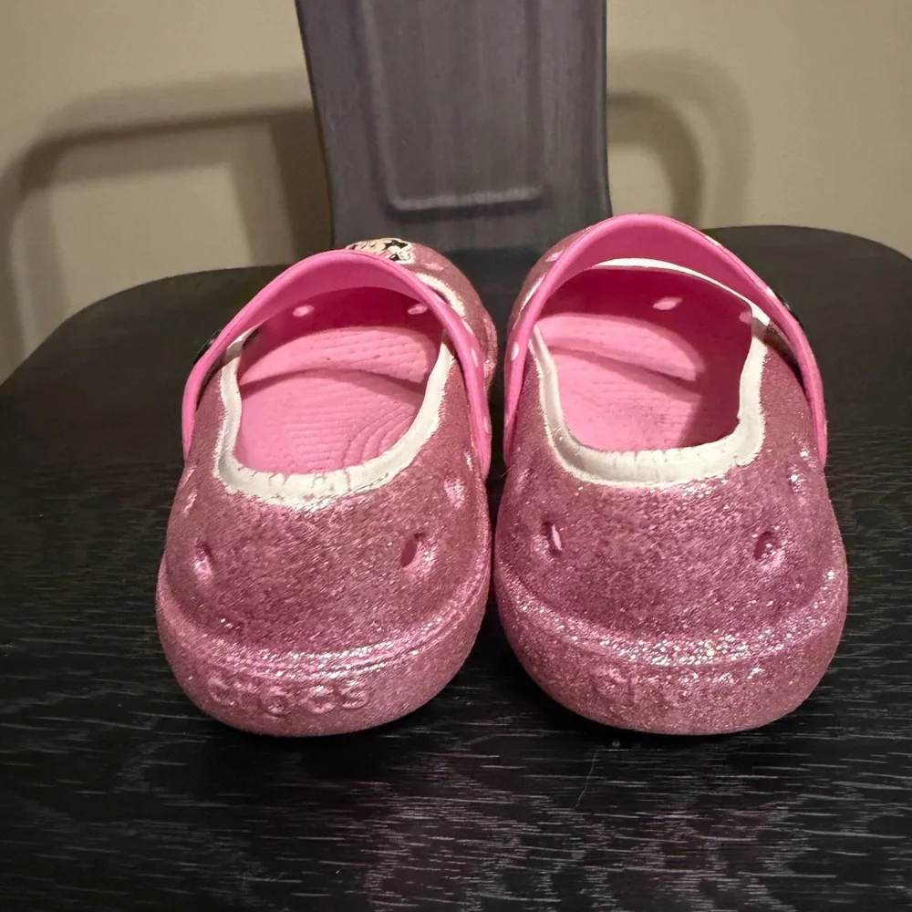 CROCS Pink Glitter Minnie Mouse Kids Shoes